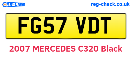 FG57VDT are the vehicle registration plates.