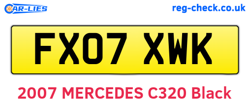 FX07XWK are the vehicle registration plates.