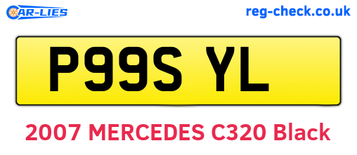 P99SYL are the vehicle registration plates.