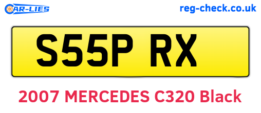 S55PRX are the vehicle registration plates.