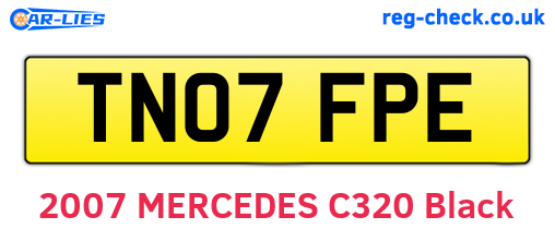 TN07FPE are the vehicle registration plates.