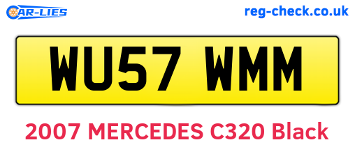 WU57WMM are the vehicle registration plates.