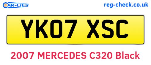 YK07XSC are the vehicle registration plates.