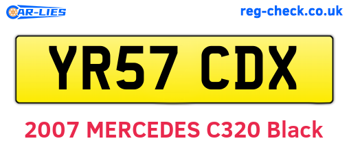 YR57CDX are the vehicle registration plates.