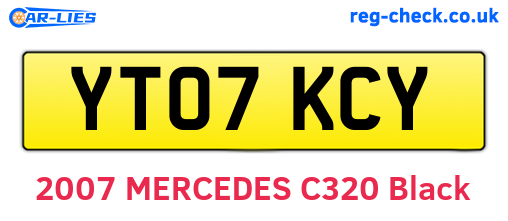 YT07KCY are the vehicle registration plates.
