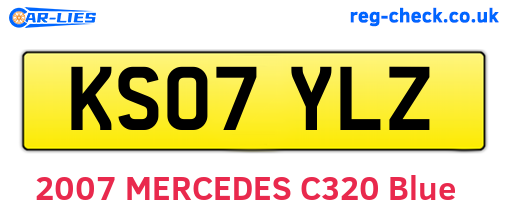 KS07YLZ are the vehicle registration plates.
