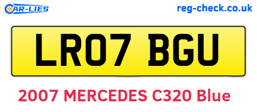 LR07BGU are the vehicle registration plates.