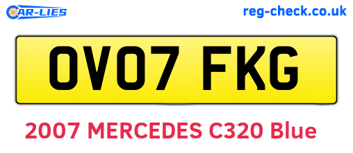 OV07FKG are the vehicle registration plates.