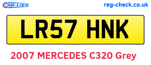 LR57HNK are the vehicle registration plates.
