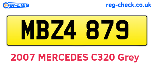 MBZ4879 are the vehicle registration plates.