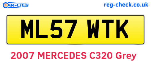 ML57WTK are the vehicle registration plates.