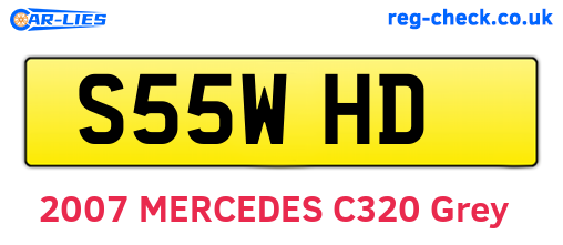 S55WHD are the vehicle registration plates.