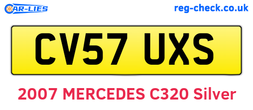 CV57UXS are the vehicle registration plates.
