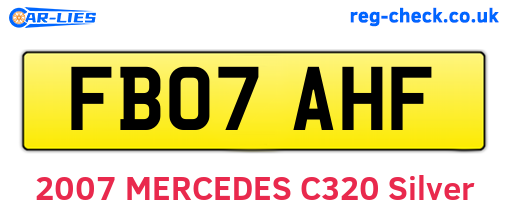 FB07AHF are the vehicle registration plates.