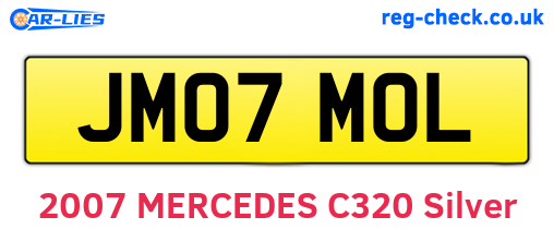 JM07MOL are the vehicle registration plates.