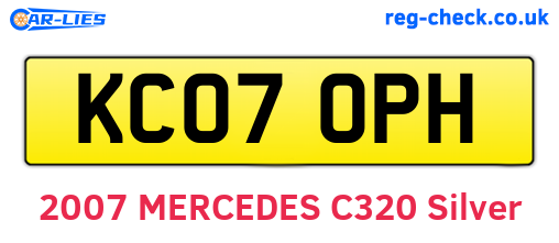 KC07OPH are the vehicle registration plates.