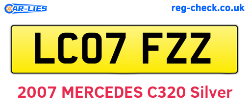 LC07FZZ are the vehicle registration plates.