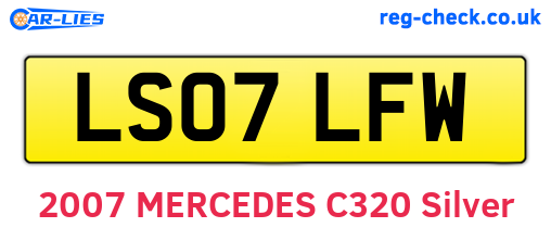 LS07LFW are the vehicle registration plates.