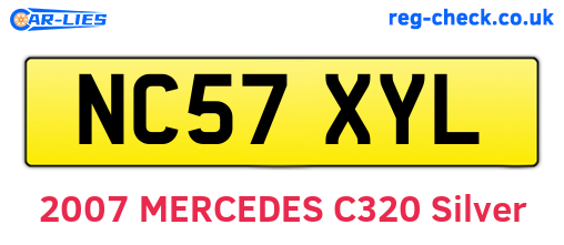 NC57XYL are the vehicle registration plates.