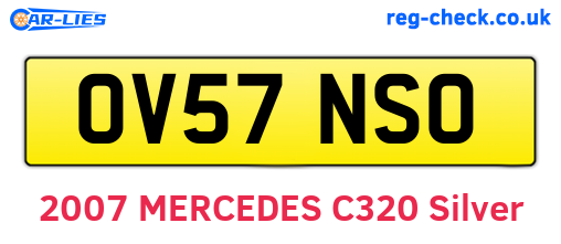 OV57NSO are the vehicle registration plates.