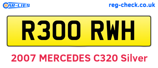 R300RWH are the vehicle registration plates.