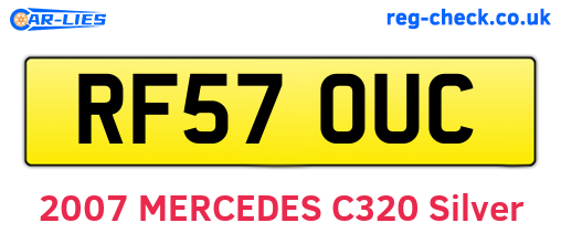 RF57OUC are the vehicle registration plates.