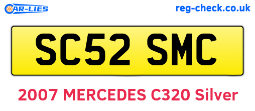 SC52SMC are the vehicle registration plates.