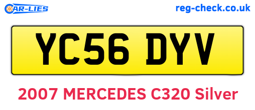 YC56DYV are the vehicle registration plates.