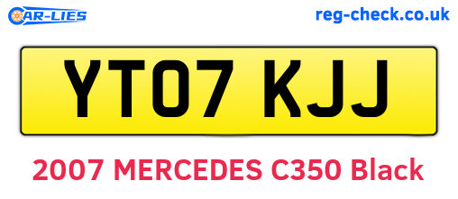 YT07KJJ are the vehicle registration plates.