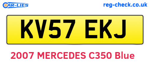 KV57EKJ are the vehicle registration plates.