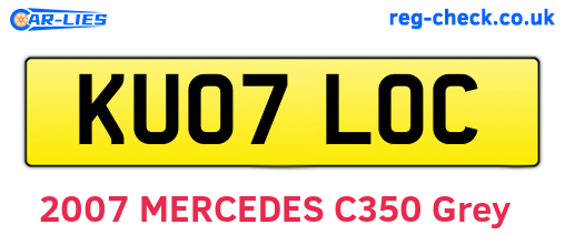 KU07LOC are the vehicle registration plates.