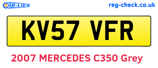 KV57VFR are the vehicle registration plates.