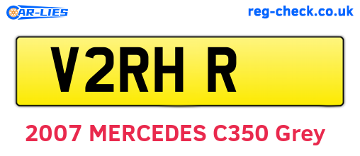 V2RHR are the vehicle registration plates.