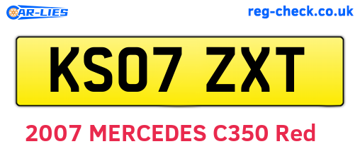 KS07ZXT are the vehicle registration plates.