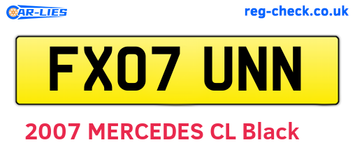 FX07UNN are the vehicle registration plates.