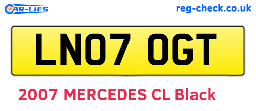 LN07OGT are the vehicle registration plates.
