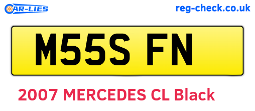 M55SFN are the vehicle registration plates.