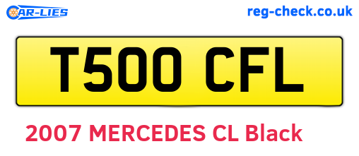 T500CFL are the vehicle registration plates.