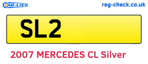 SL2 are the vehicle registration plates.