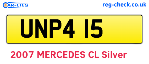 UNP415 are the vehicle registration plates.