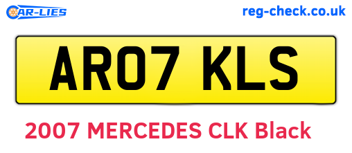AR07KLS are the vehicle registration plates.