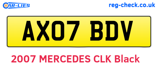 AX07BDV are the vehicle registration plates.