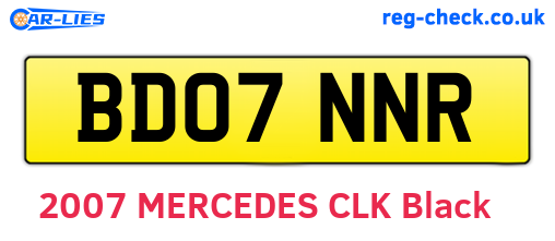 BD07NNR are the vehicle registration plates.