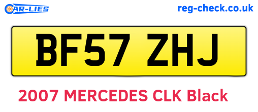BF57ZHJ are the vehicle registration plates.
