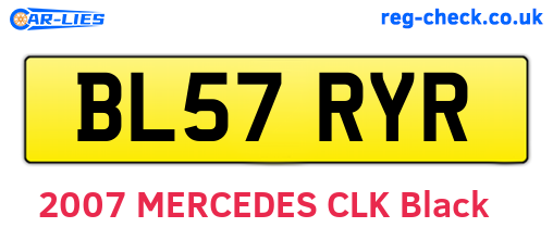 BL57RYR are the vehicle registration plates.