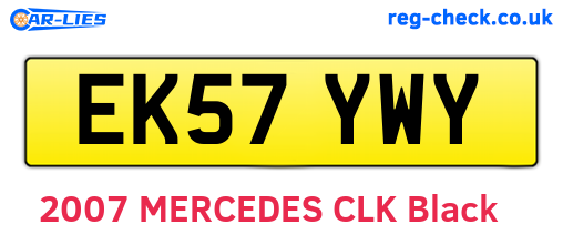EK57YWY are the vehicle registration plates.