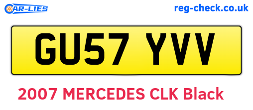 GU57YVV are the vehicle registration plates.