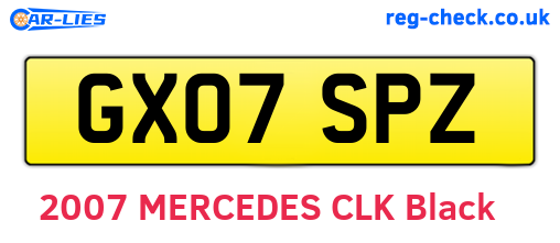 GX07SPZ are the vehicle registration plates.