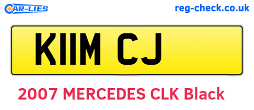 K11MCJ are the vehicle registration plates.