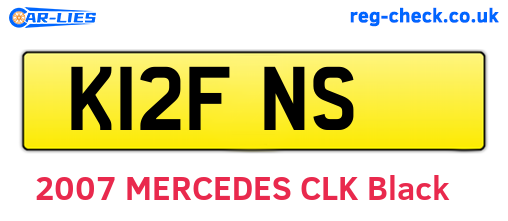 K12FNS are the vehicle registration plates.